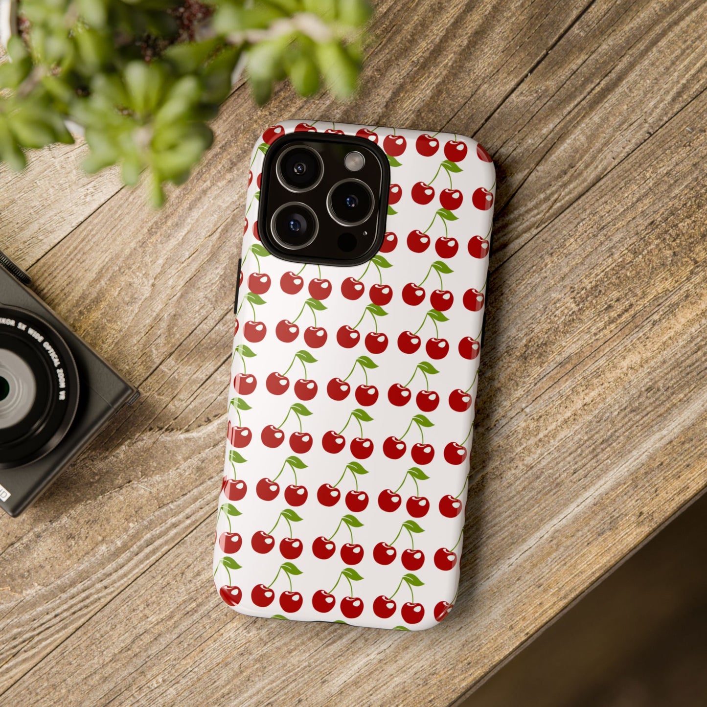 Cherry Impact Phone Case — Shockproof Protective Cover