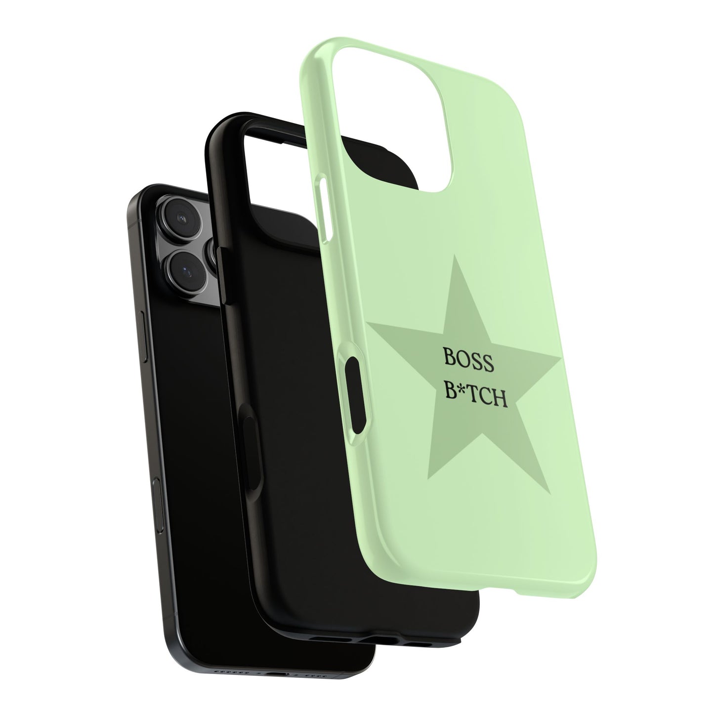 Mint Green Boss B*tch Star iPhone Tough Case - Sassy Empowering Aesthetic