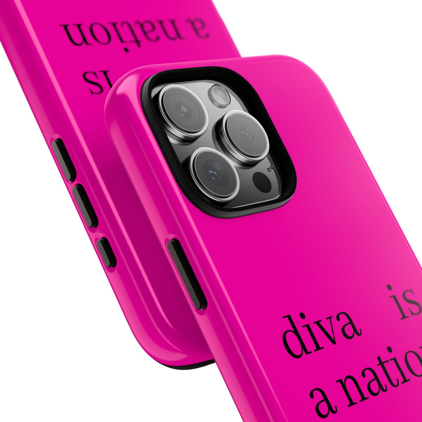 Diva Is A Nation Hot Pink Impact Phone Case — Shockproof Protective Cover