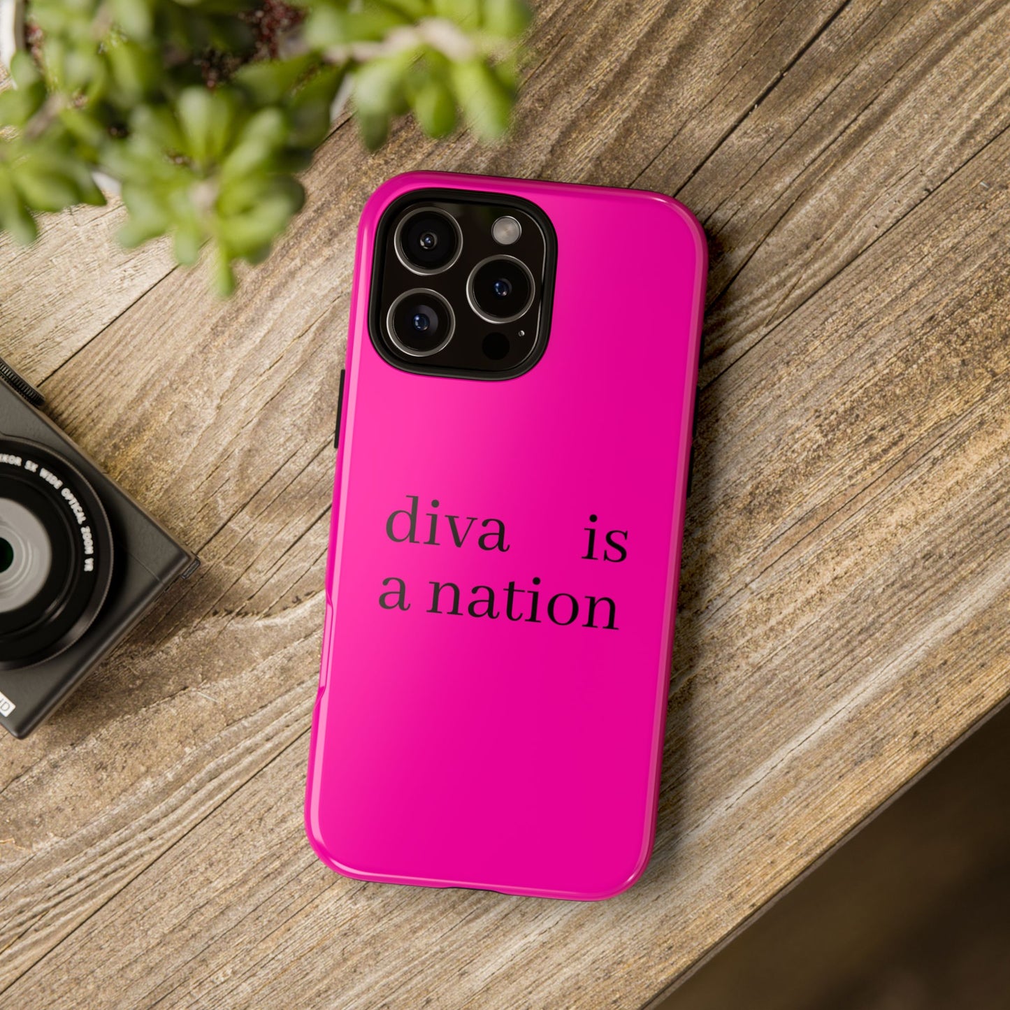 Diva Is A Nation Hot Pink Impact Phone Case — Shockproof Protective Cover