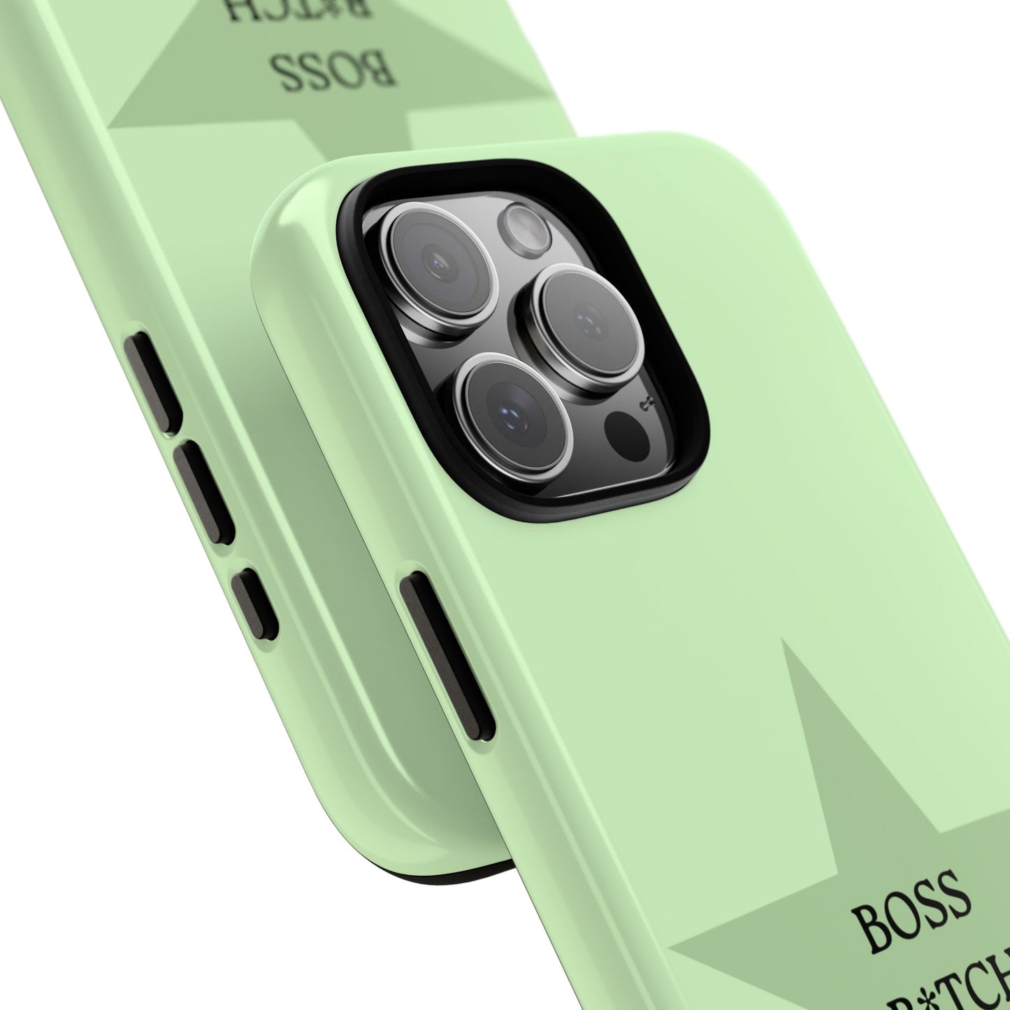 Mint Green Boss B*tch Star iPhone Tough Case - Sassy Empowering Aesthetic