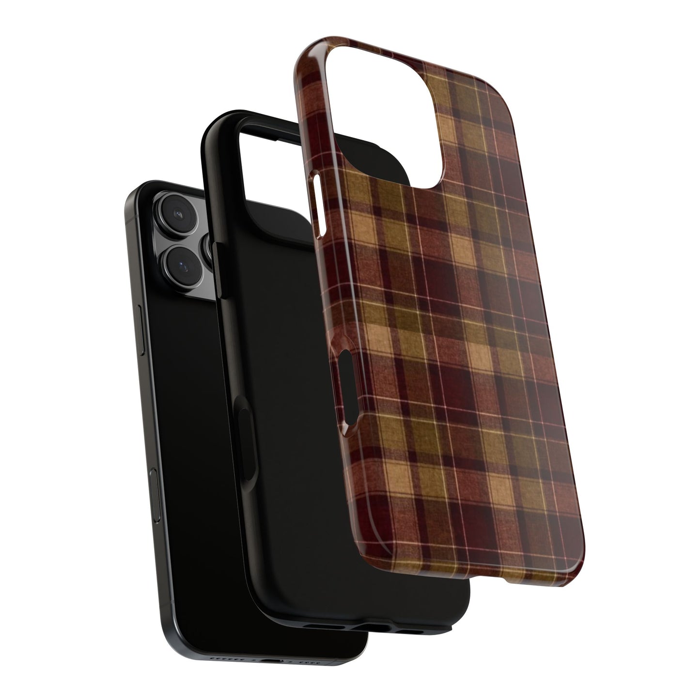 Brown Vintage Plaid Aesthetic iPhone Tough Case