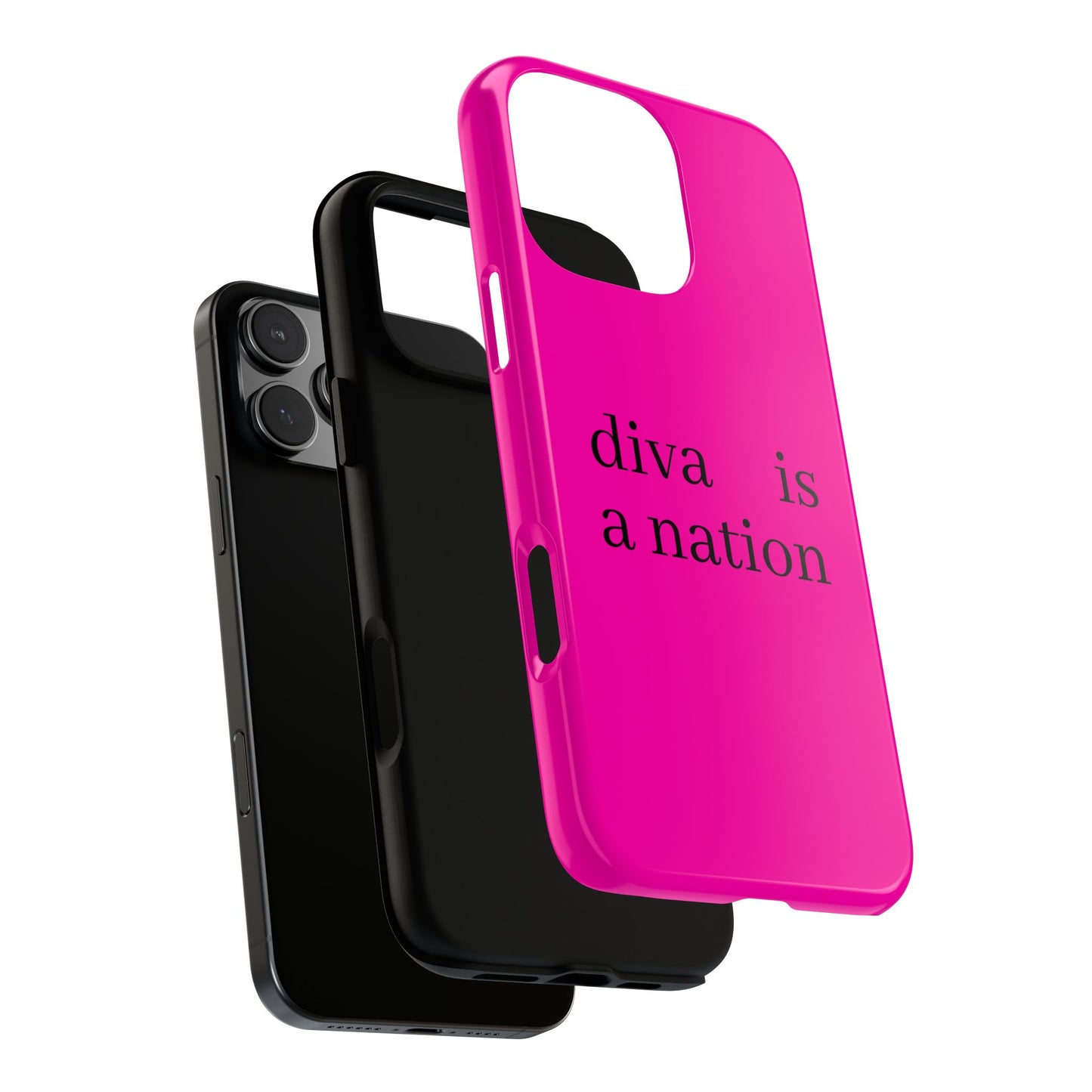 Diva Is A Nation Hot Pink Impact Phone Case — Shockproof Protective Cover